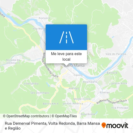 Rua Demerval Pimenta mapa