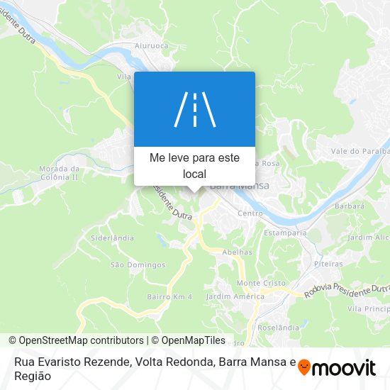 Rua Evaristo Rezende mapa