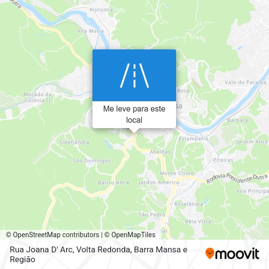 Rua Joana D' Arc mapa