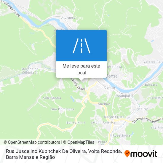 Rua Juscelino Kubitchek De Oliveira mapa