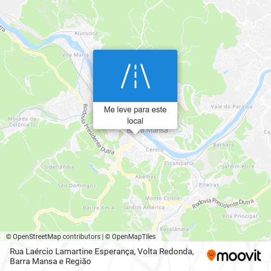 Rua Laércio Lamartine Esperança mapa