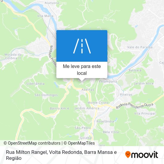 Rua Milton Rangel mapa