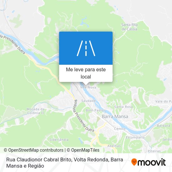 Rua Claudionor Cabral Brito mapa