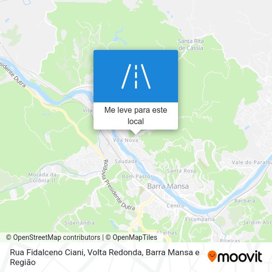 Rua Fidalceno Ciani mapa