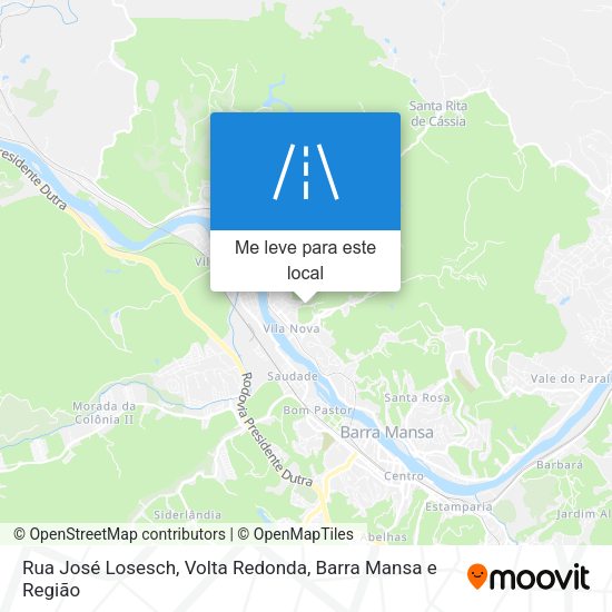 Rua José Losesch mapa