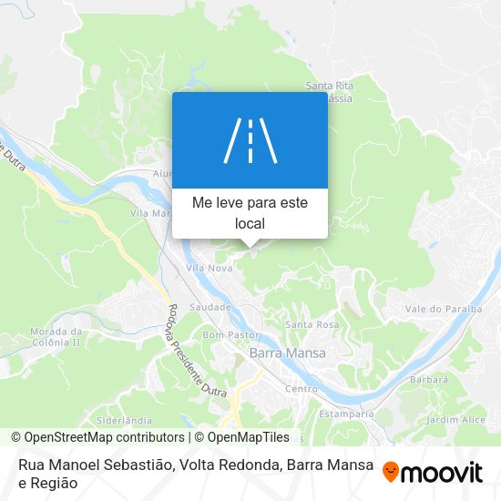 Rua Manoel Sebastião mapa