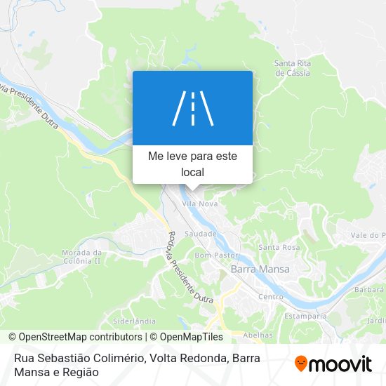 Rua Sebastião Colimério mapa