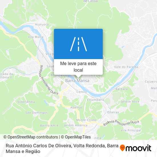 Rua Antônio Carlos De Oliveira mapa