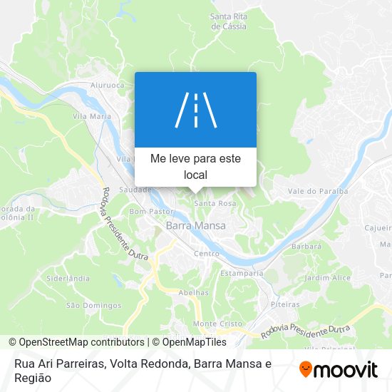 Rua Ari Parreiras mapa