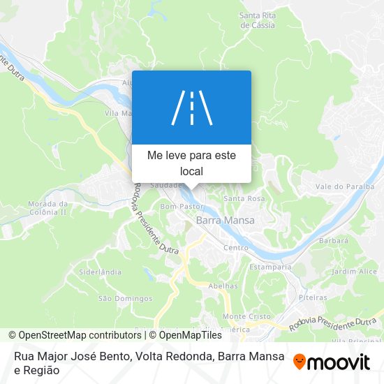 Rua Major José Bento mapa