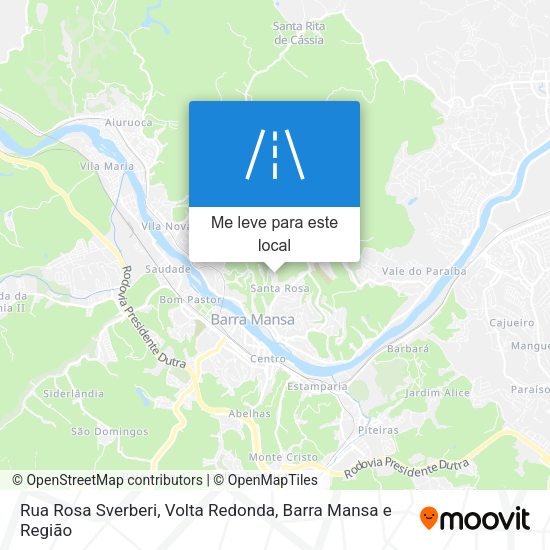 Rua Rosa Sverberi mapa