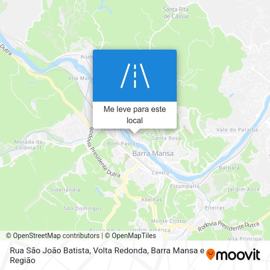 Rua São João Batista mapa