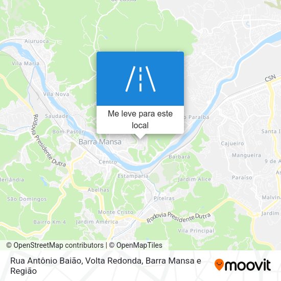 Rua Antônio Baião mapa