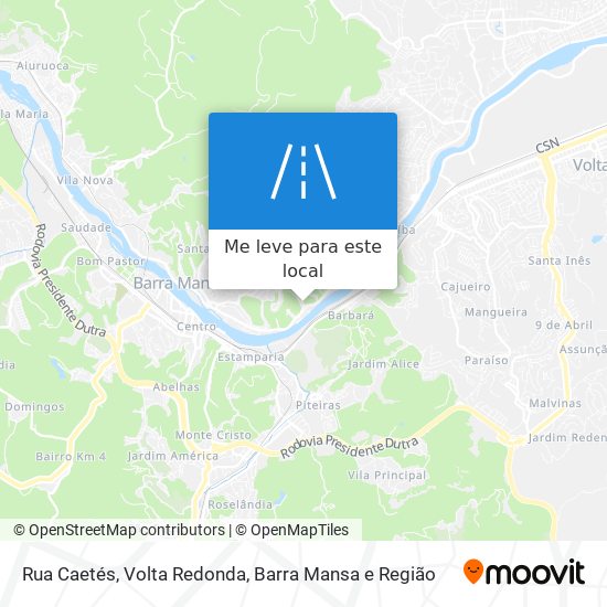 Rua Caetés mapa