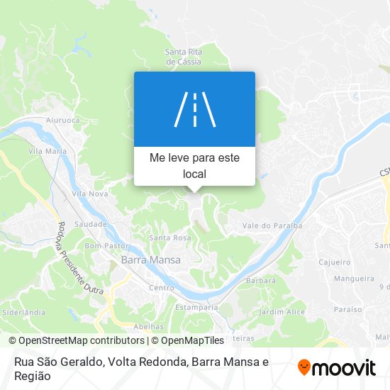 Rua São Geraldo mapa