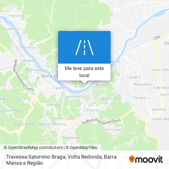 Travessa Saturnino Braga mapa