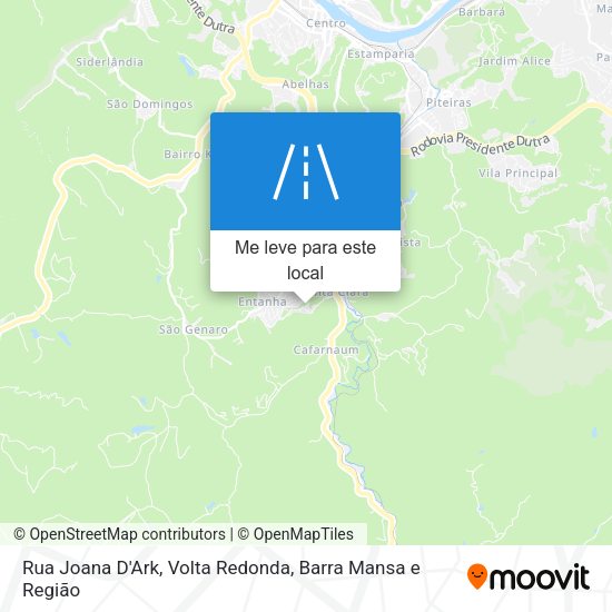 Rua Joana D'Ark mapa