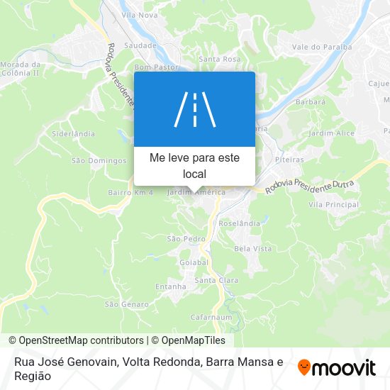 Rua José Genovain mapa