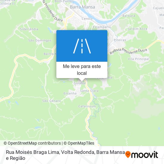 Rua Moisés Braga Lima mapa