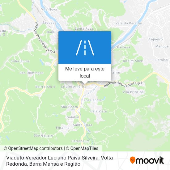 Viaduto Vereador Luciano Paiva Silveira mapa