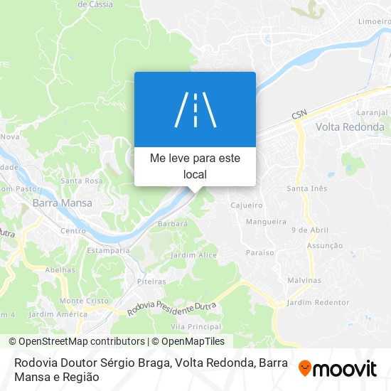 Rodovia Doutor Sérgio Braga mapa