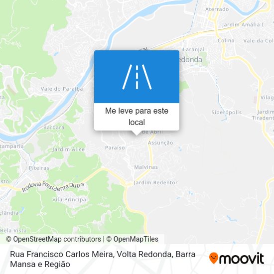 Rua Francisco Carlos Meira mapa