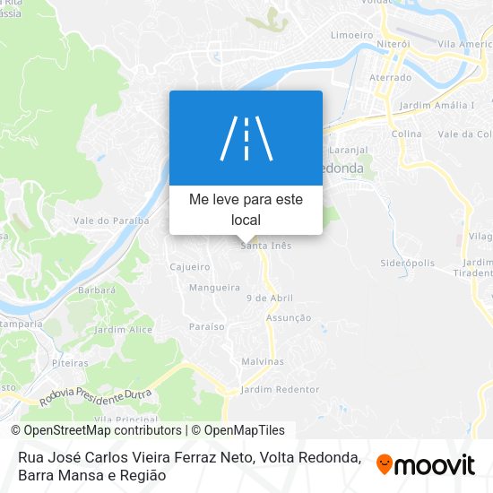 Rua José Carlos Vieira Ferraz Neto mapa