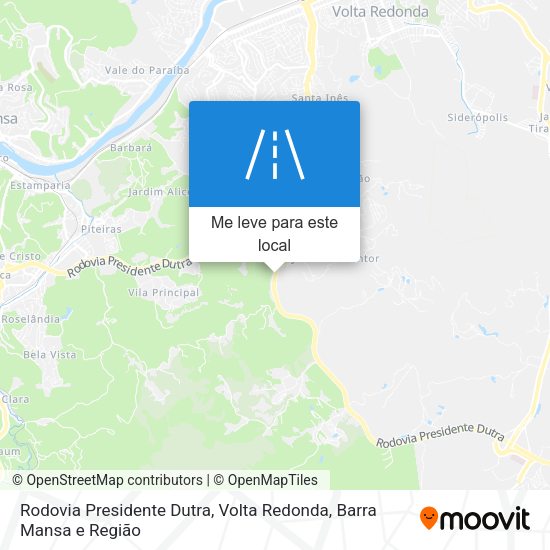 Rodovia Presidente Dutra mapa