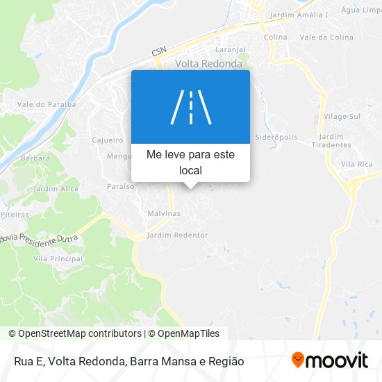 Rua E mapa