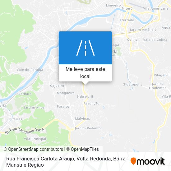 Rua Francisca Carlota Araújo mapa