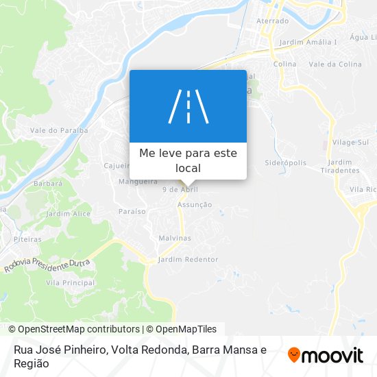 Rua José Pinheiro mapa