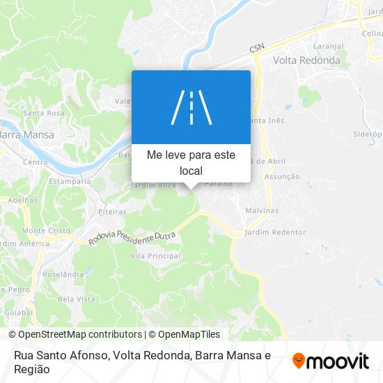 Rua Santo Afonso mapa