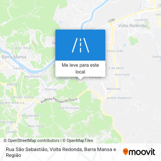 Rua São Sebastião mapa
