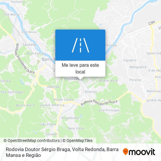 Rodovia Doutor Sérgio Braga mapa