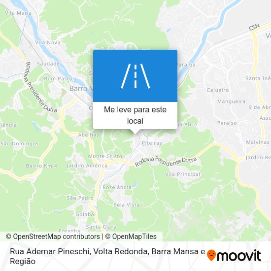 Rua Ademar Pineschi mapa