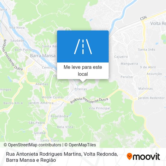 Rua Antonieta Rodrigues Martins mapa