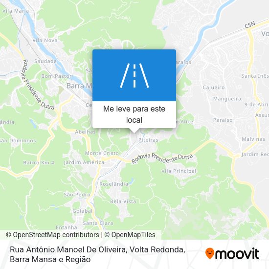 Rua Antônio Manoel De Oliveira mapa