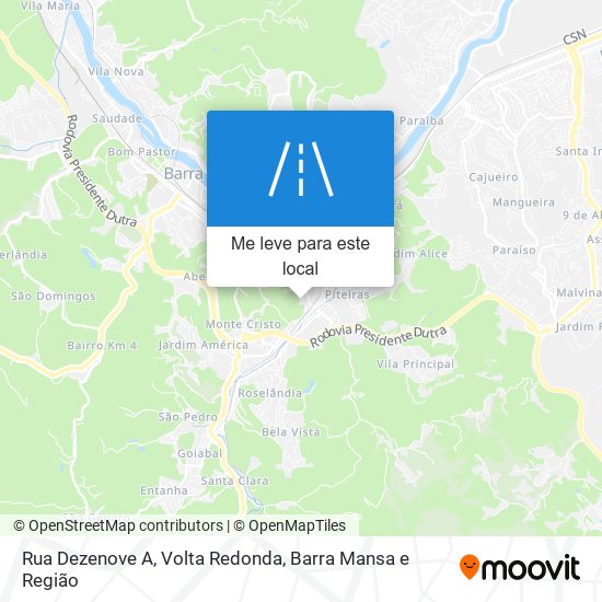 Rua Dezenove A mapa