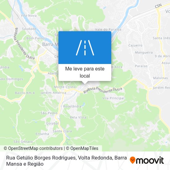 Rua Getúlio Borges Rodrigues mapa