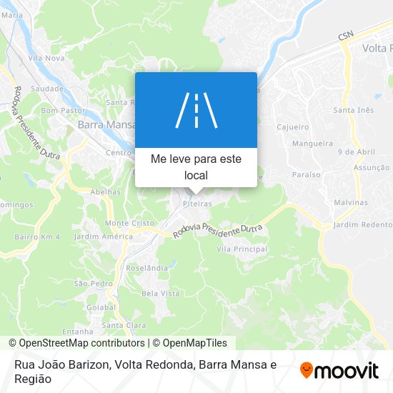 Rua João Barizon mapa