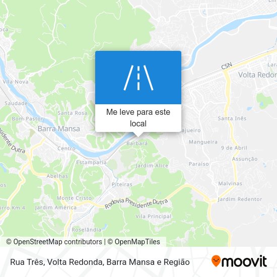 Rua Três mapa