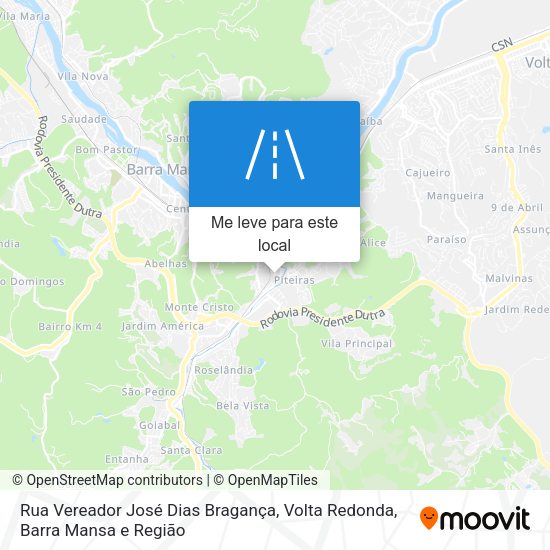 Rua Vereador José Dias Bragança mapa