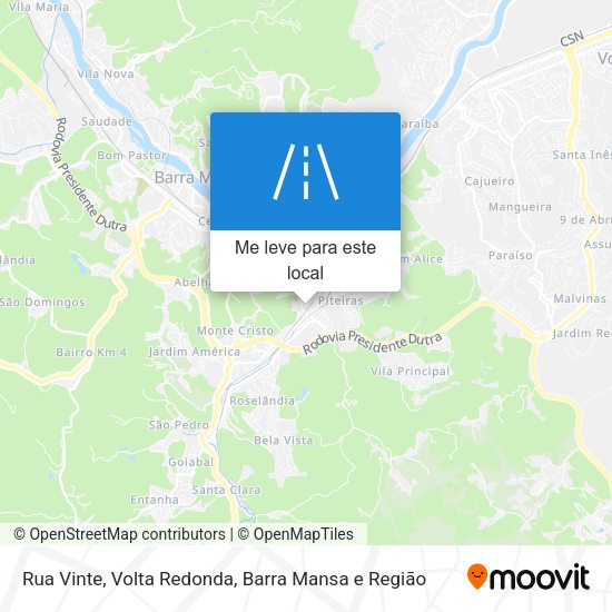 Rua Vinte mapa