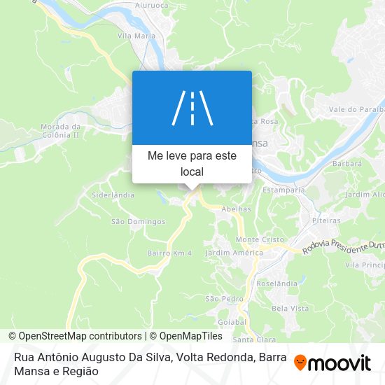 Rua Antônio Augusto Da Silva mapa
