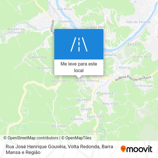 Rua José Henrique Gouvêia mapa