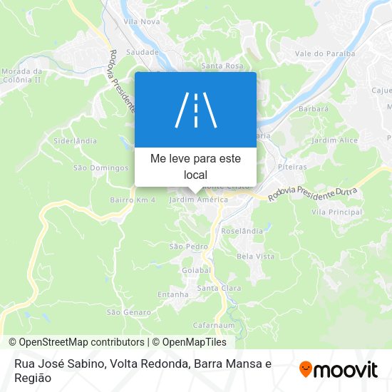 Rua José Sabino mapa