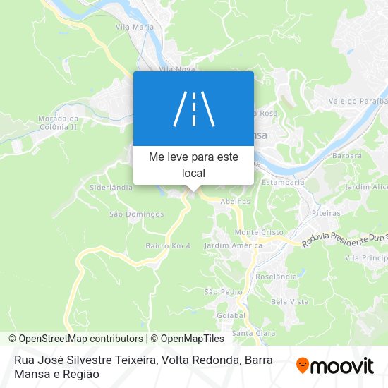 Rua José Silvestre Teixeira mapa