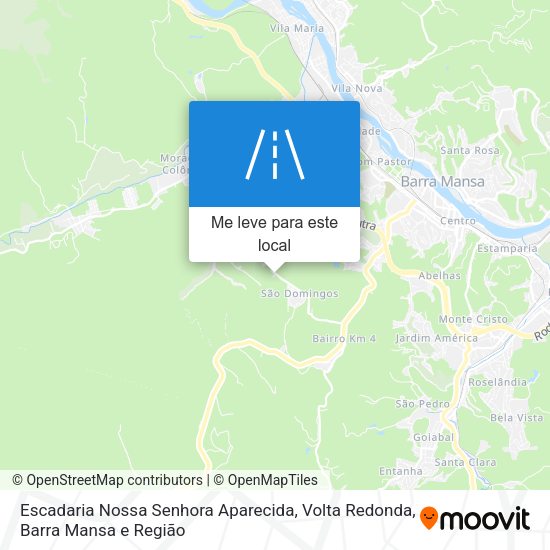 Escadaria Nossa Senhora Aparecida mapa