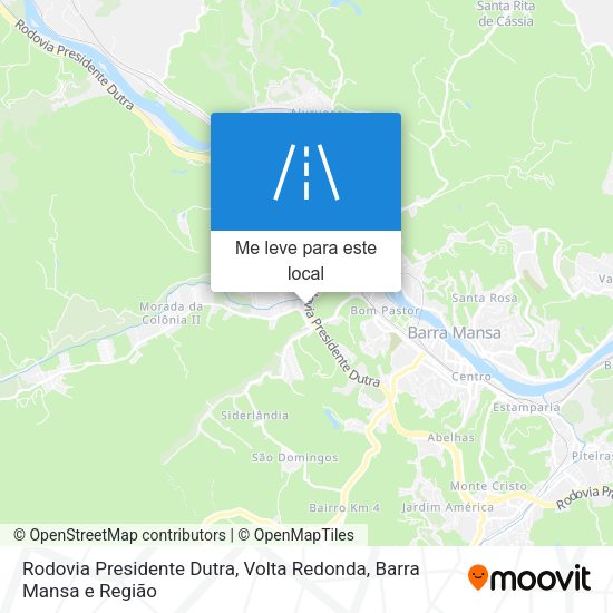 Rodovia Presidente Dutra mapa