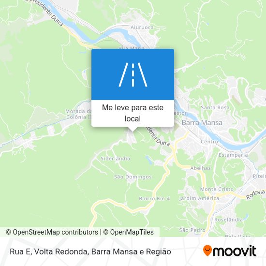 Rua E mapa